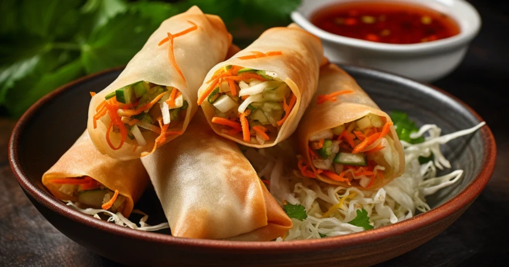 Sommerrollen Rezept – Frische Sommerrollen mit knackigem Gemüse, Reisnudeln und aromatischer Erdnusssoße
