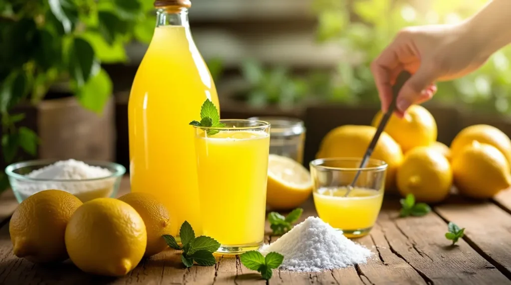 Rezept Limoncello: DIY Zitronenlikör mit frischen Zitronen und klarer Spirituose, perfekt für ein italienisches Getränk zu Hause