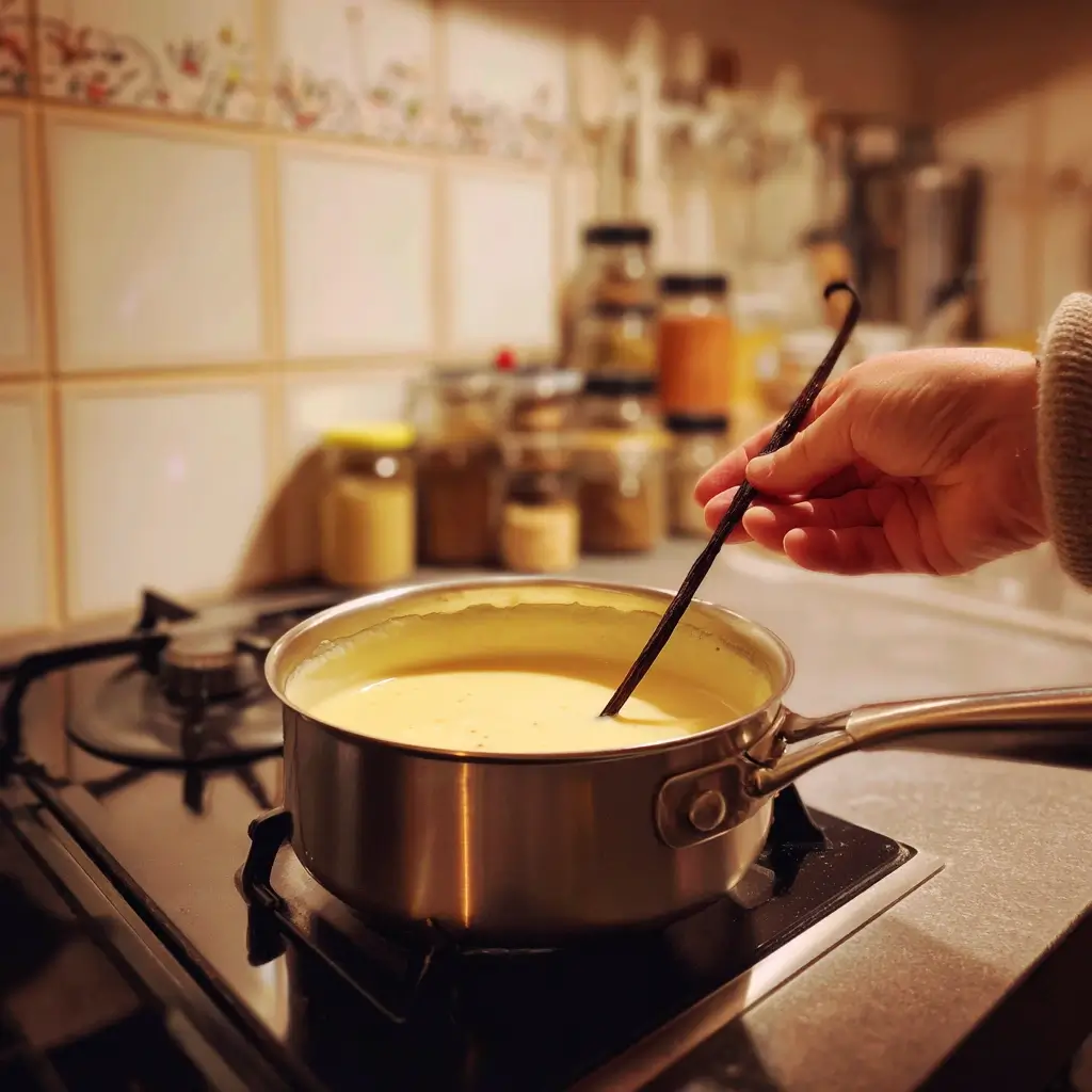 Eierlikör Rezept – Zucker und Vanille werden zu den Eigelben hinzugefügt