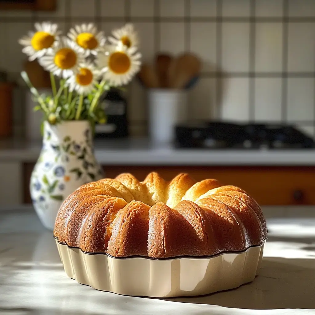 Gugelhupf Rezept – frisch gebackener Kuchen in der Backform direkt aus dem Ofen.