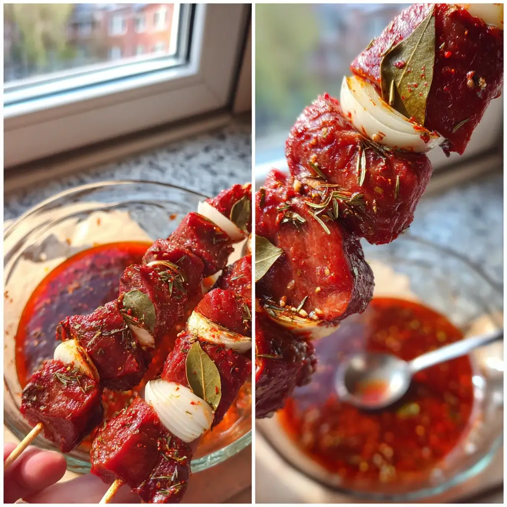Schaschlik Rezepte – Marinierte Fleischstücke in würziger Gewürzmischung