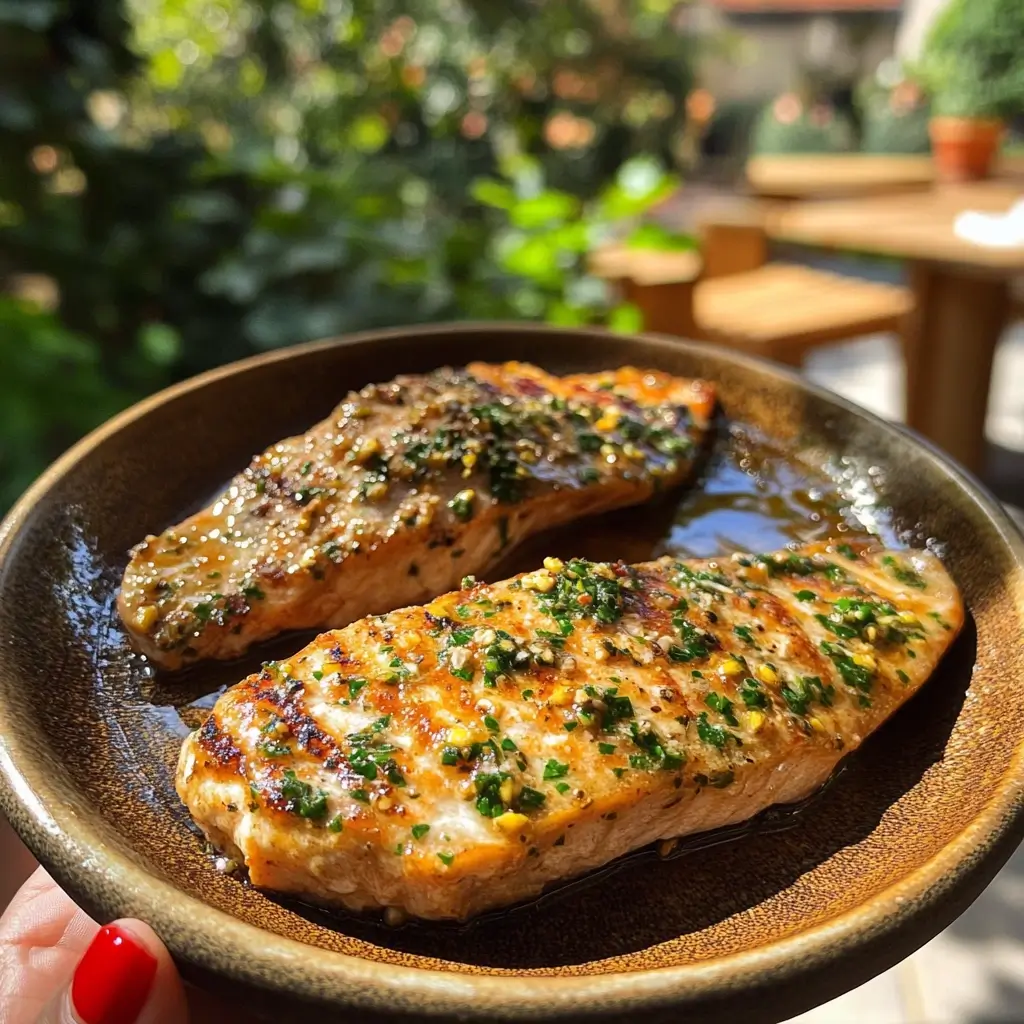 Lachsfilets mit buntem Gemüse in Auflaufform aus dem Ofen