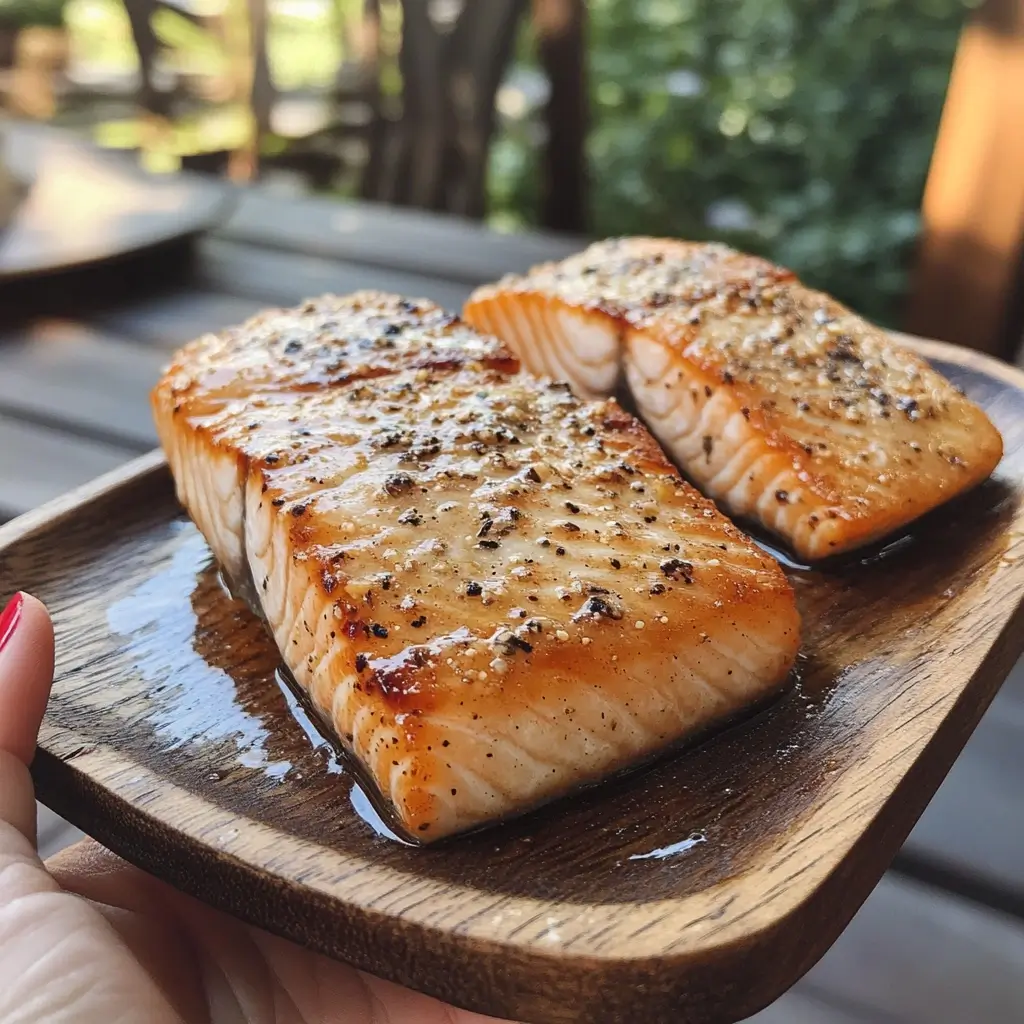 Cremige Lachs-Pasta mit frischem Spinat und Zitrone in weißer Schale