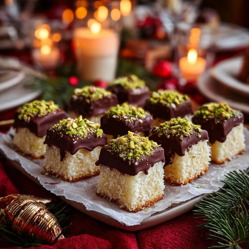 Mini-Baumkuchen Rezept mit Schokolade und Pistazien – festliche Variante