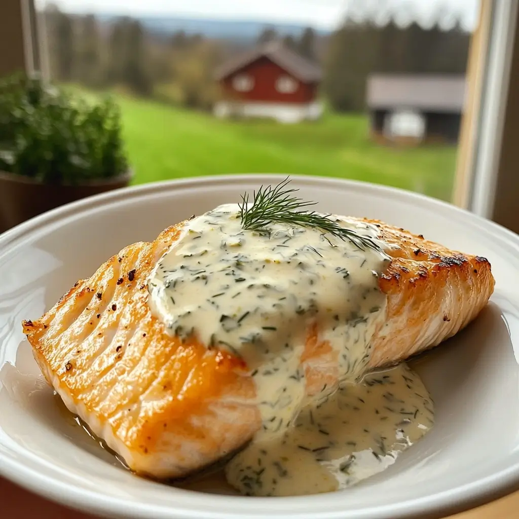 Saftiger Ofenlachs auf einem Bett aus frischem Gemüse serviert