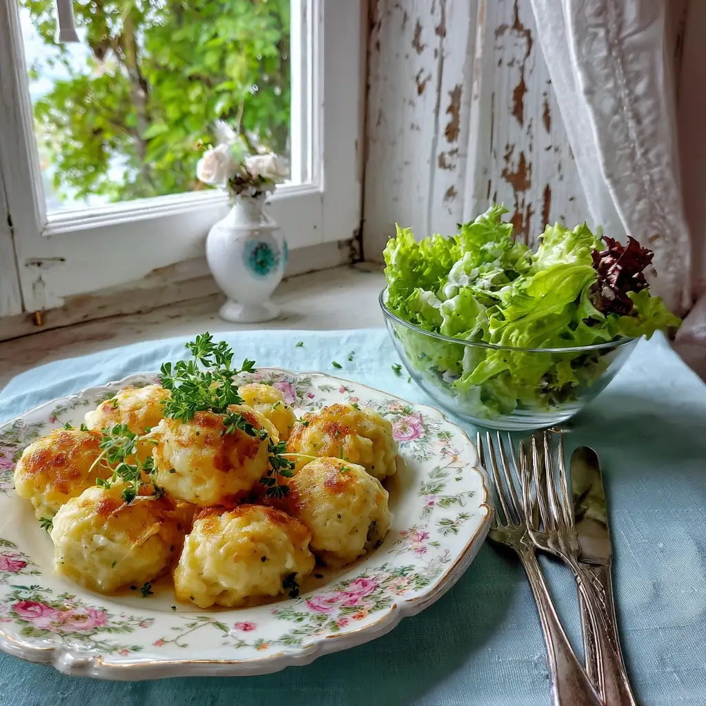 Eiernockerl Rezept mit Alpenkulisse im Hintergrund