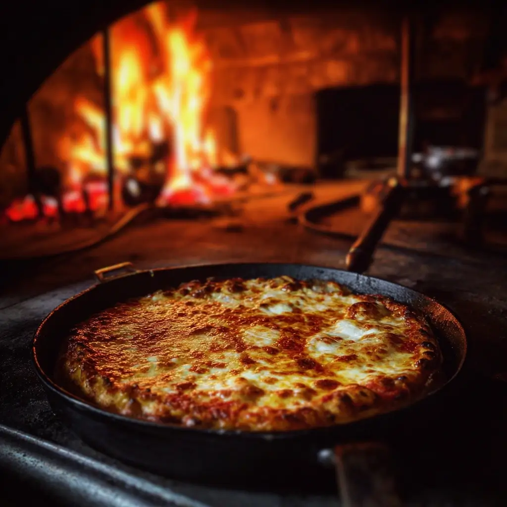 Ausgerollter Pizzateig mit Tomatensauce, Mozzarella und Basilikum, vorbereitet nach klassischem pizza rezept.