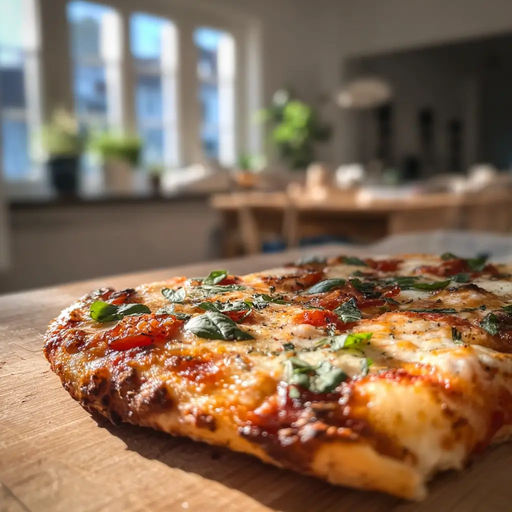 pizza teig rezept fertige hausgemachte pizza mit knusprigem boden und frischen zutaten