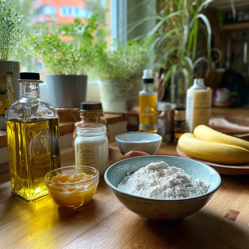 Zutaten für pfannkuchen rezept ohne ei: Mehl, Milch, Zucker, Backpulver und Öl