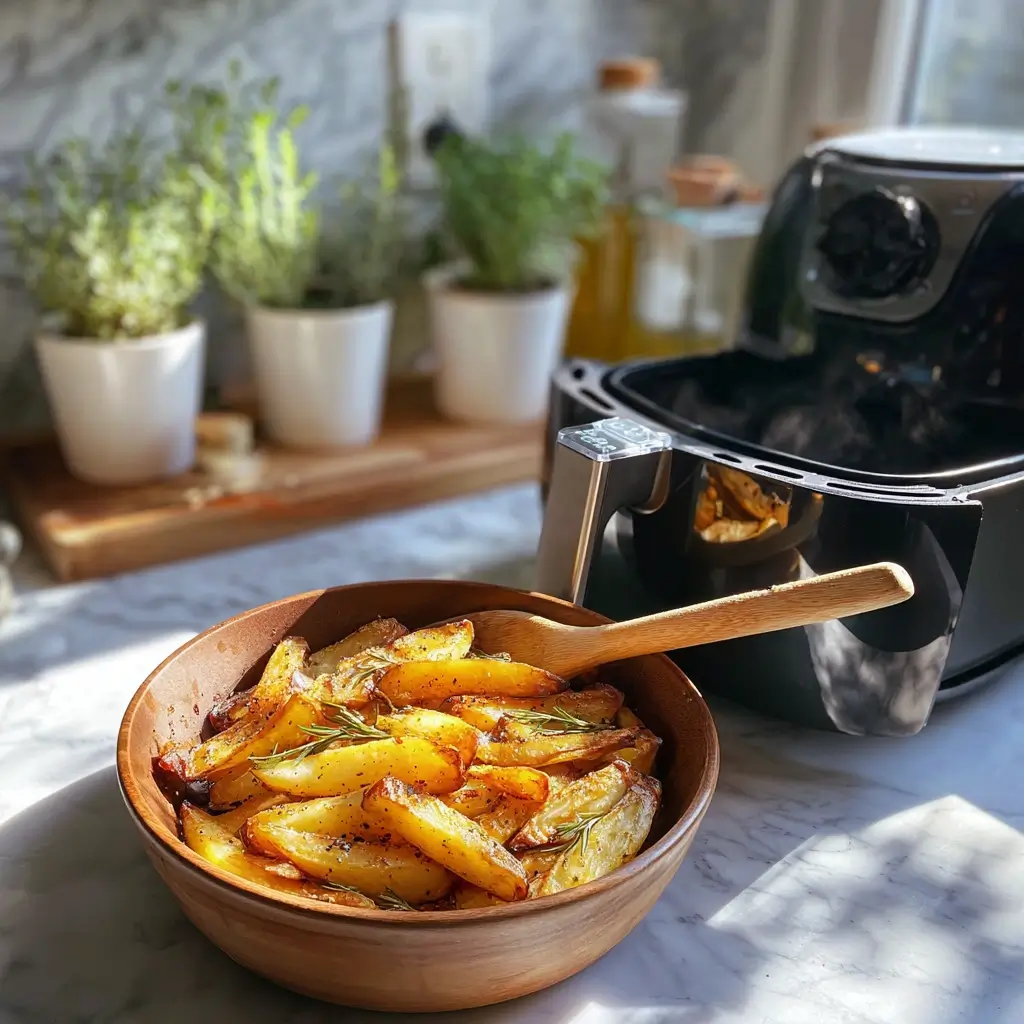 Rezept Airfryer: Knusprige, goldbraune Pommes frisch aus dem Airfryer