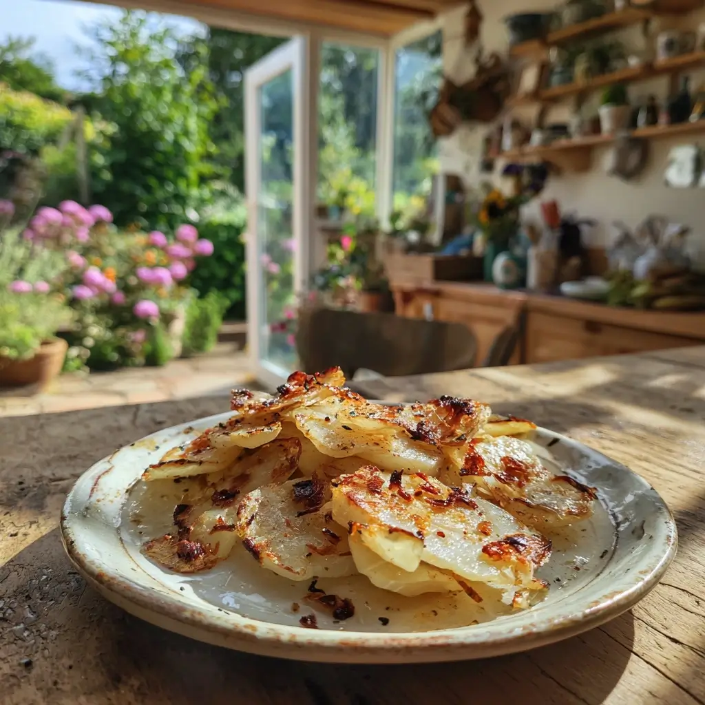 Ofengerösteter Kohlrabi angerichtet auf einem hellen Teller – ideal für moderne Kohlrabi Rezepte.