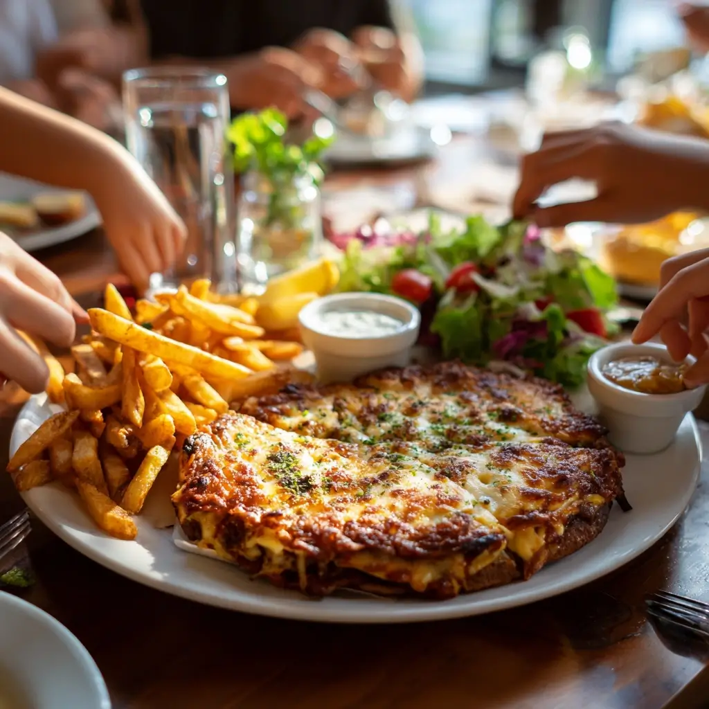 Verschiedene Mini Pizza Burger mit bunten Toppings wie Salami, Gemüse und Käse auf einem Party-Tisch.