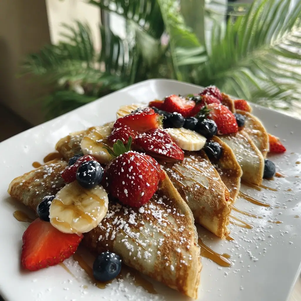Pfannkuchen Rezept Oma – Stapel goldbrauner Pfannkuchen mit Butterstück und Ahornsirup auf weißem Teller, serviert auf hellem Holztisch.