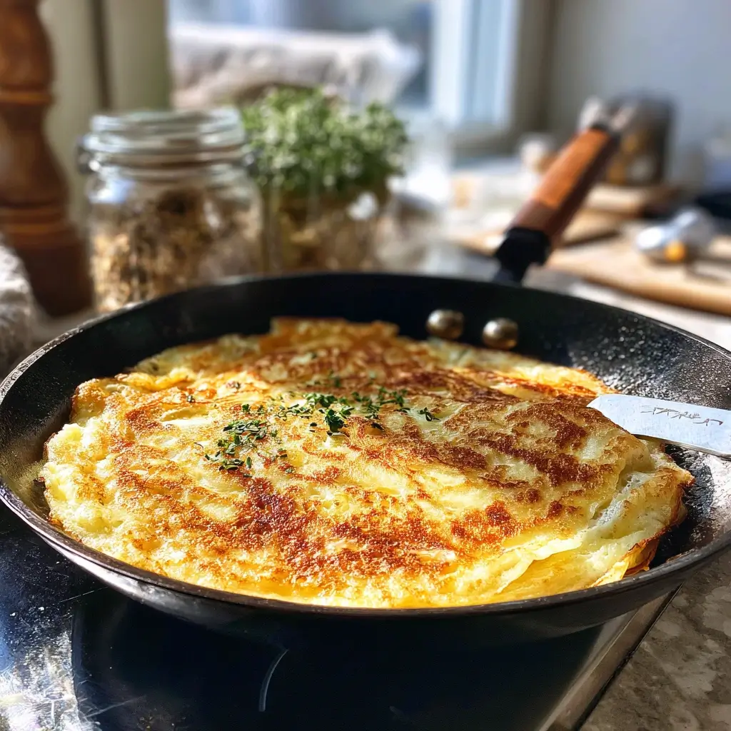 Pfannkuchen Rezept herzhaft in der Pfanne gebraten
