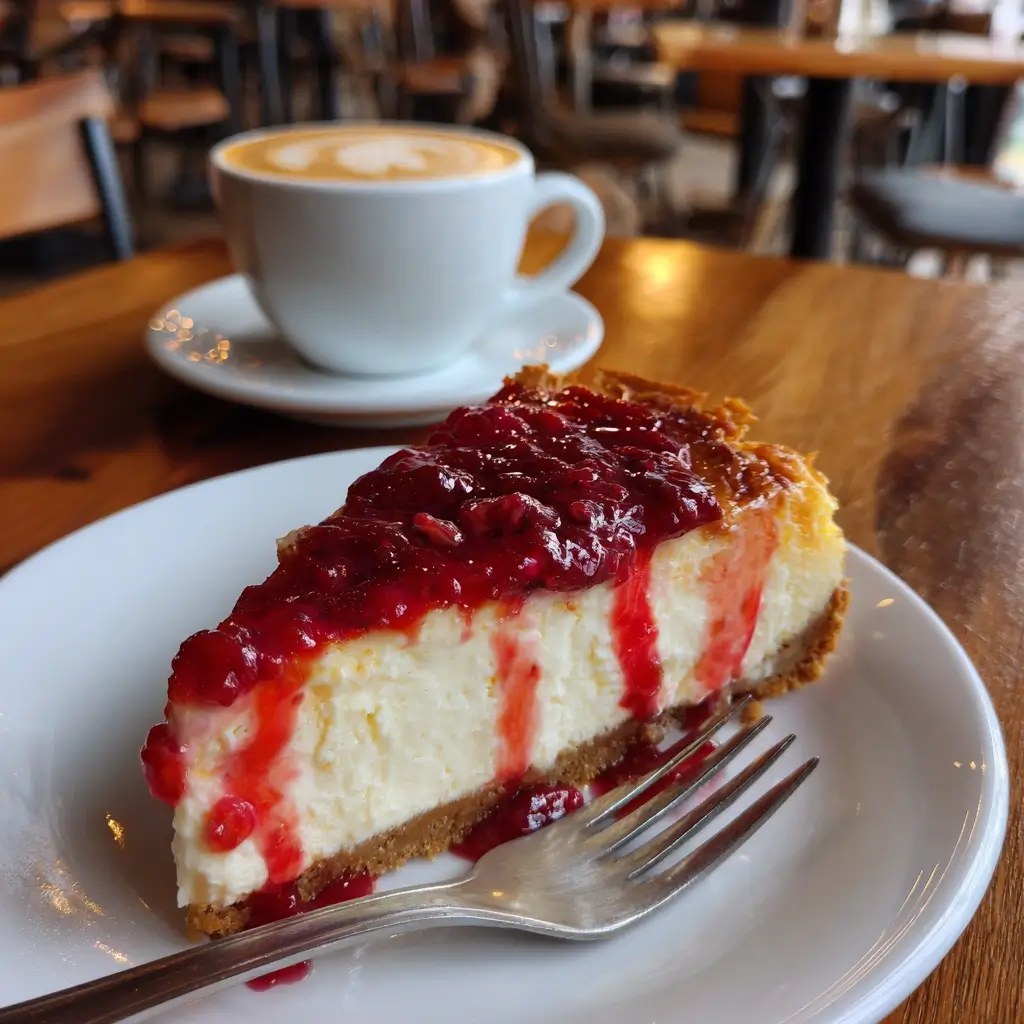 Bakeless cheesecake dekoriert mit Erdbeeren, Himbeeren und Blaubeeren auf cremiger Oberfläche.
