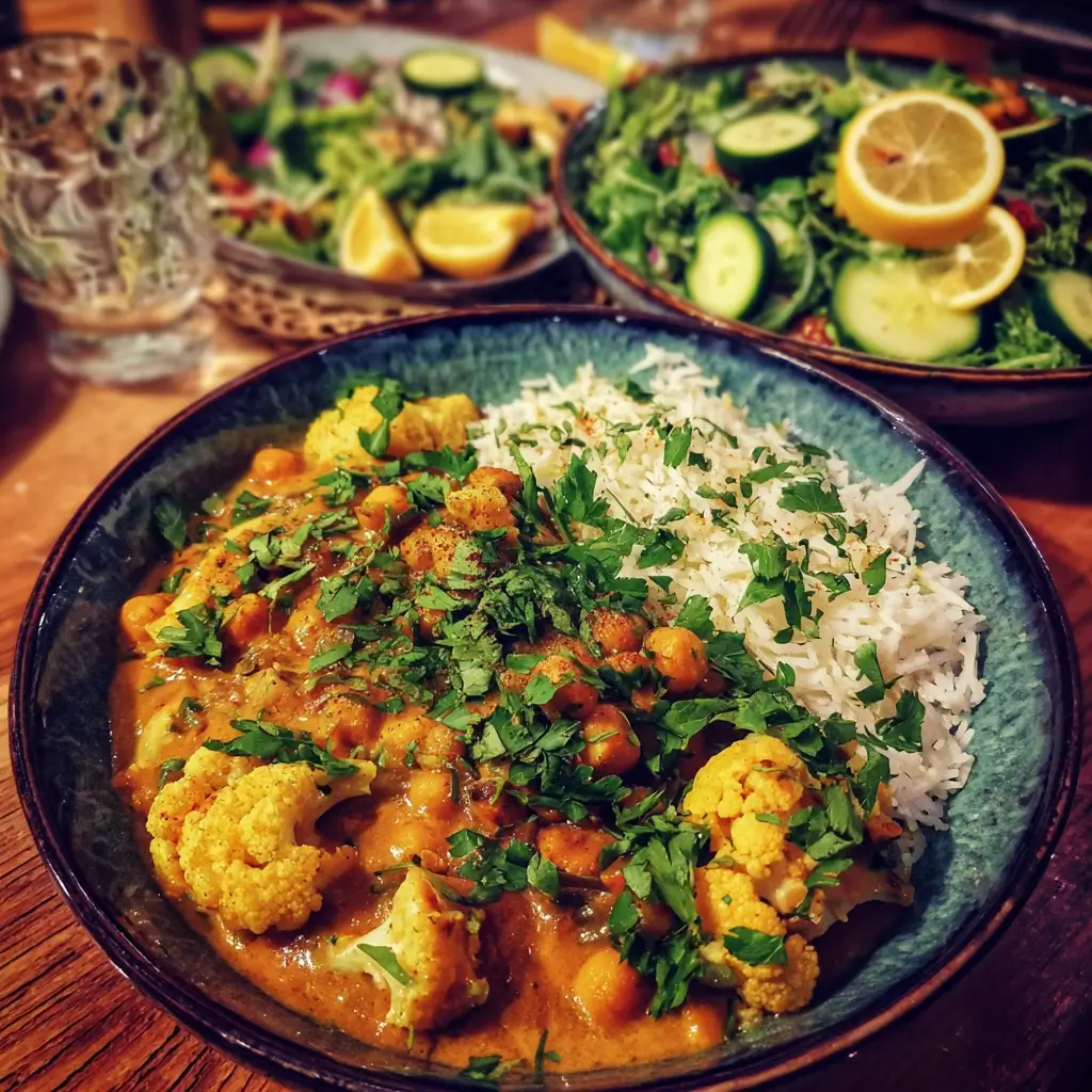 Vegetarisches Curry Rezept mit Kichererbsen und Gemüse