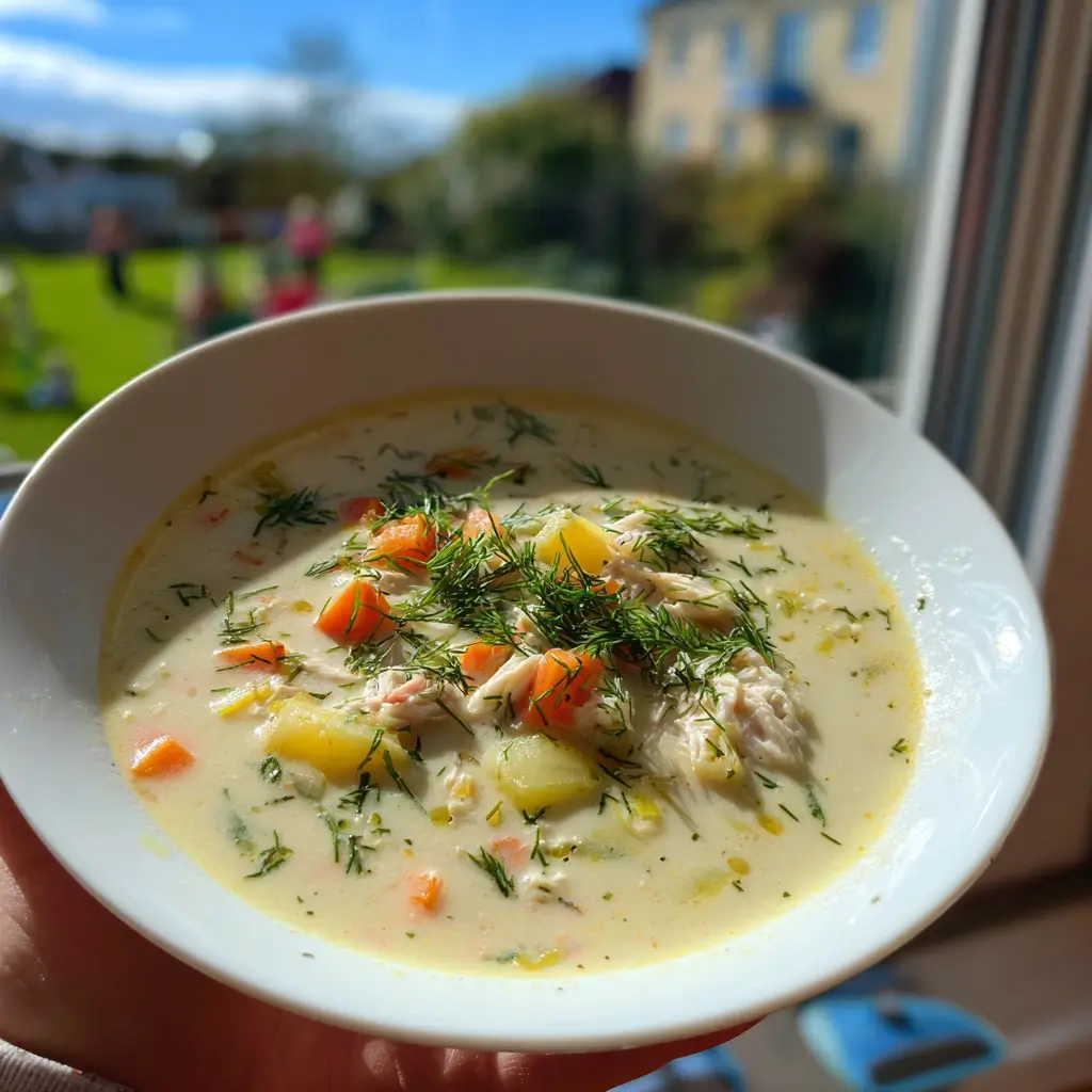 Fischsuppe Rezept hochwertige Präsentation in stilvoller Schale mit Kräutern