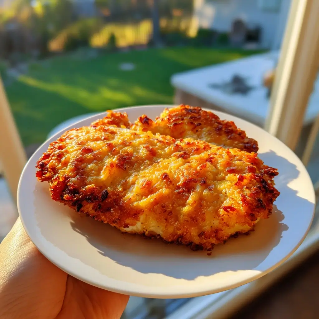 Airfryer Rezepte Hähnchen frisch gekochte knusprige Hähnchenbrust auf Teller