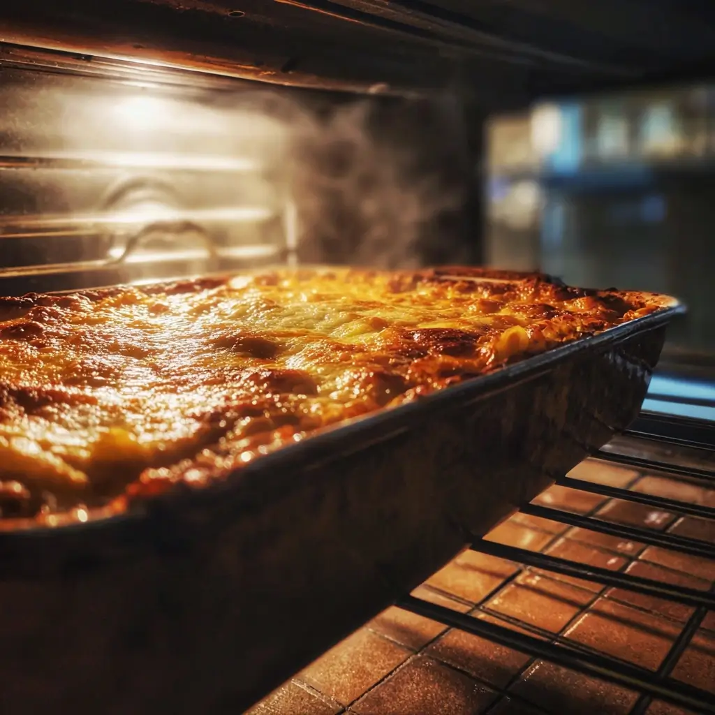 Goldbraune Lasagne für ein lasagne rezept einfach im Ofen backend
