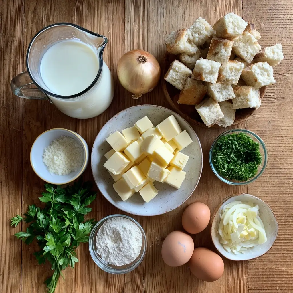 rezept semmelknödel zutaten brötchen milch ei zwiebel
