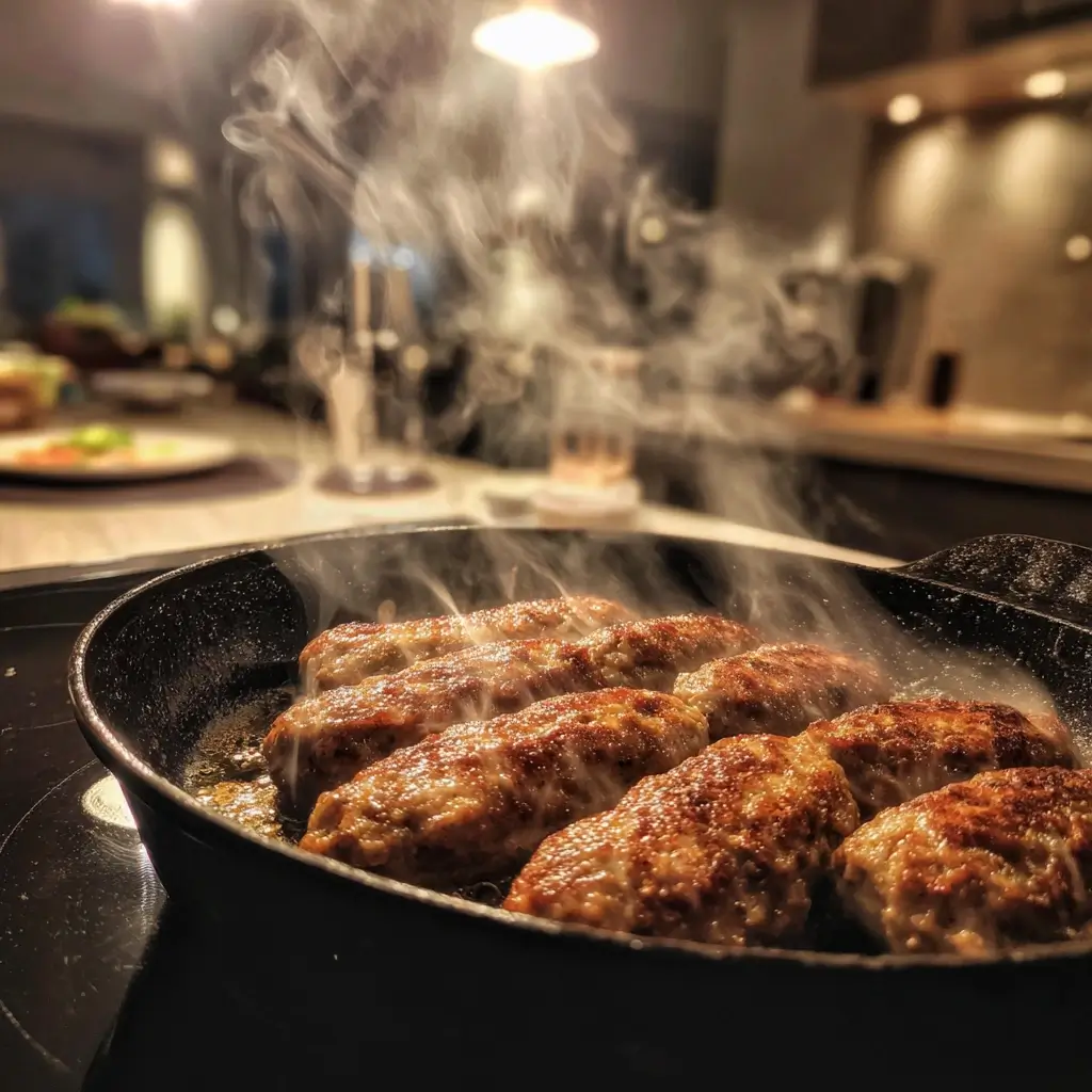rezept cevapcici formen mit hand rohes hackfleisch vorbereiten