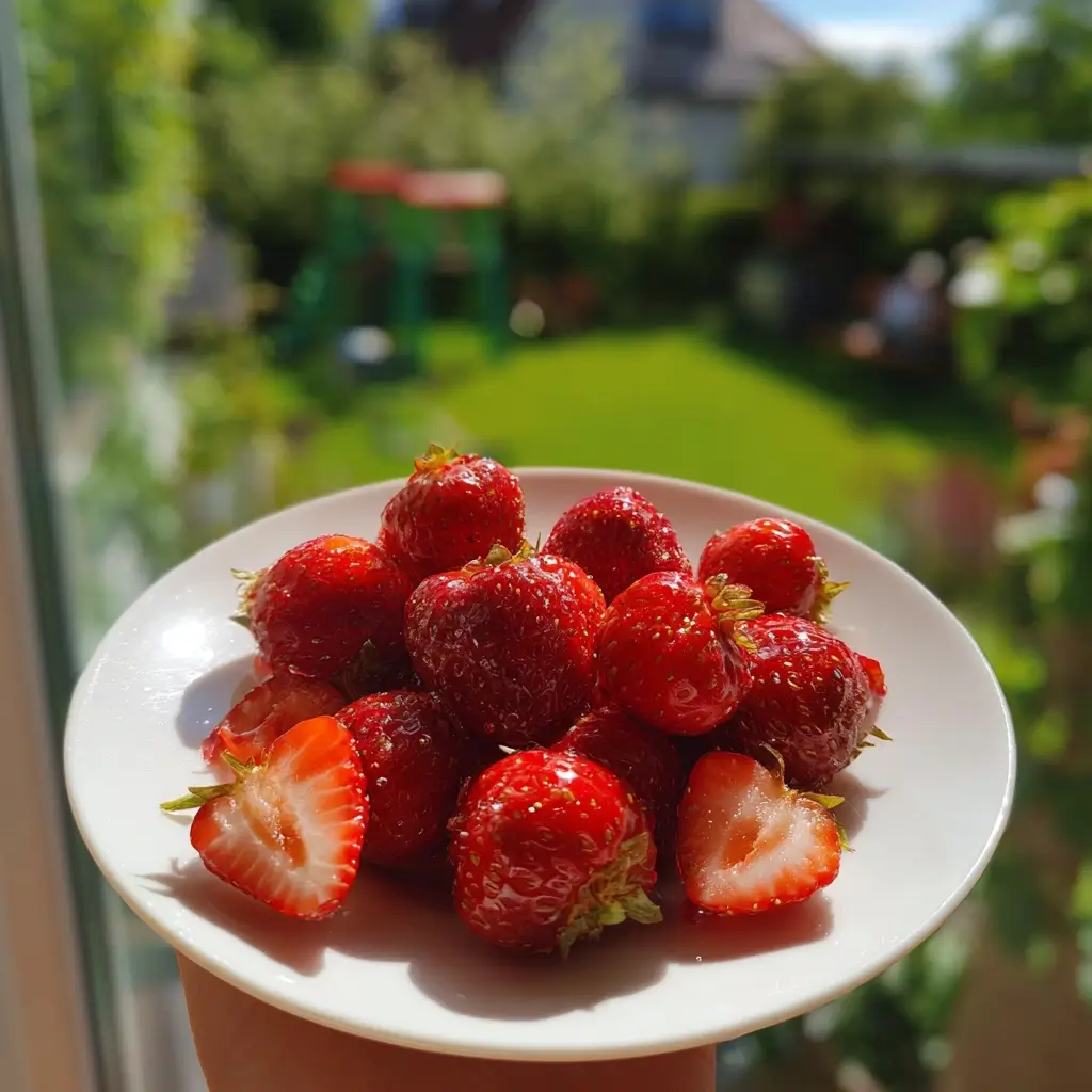 erdbeerkuchen rezept frische geschnittene erdbeeren vorbereiten