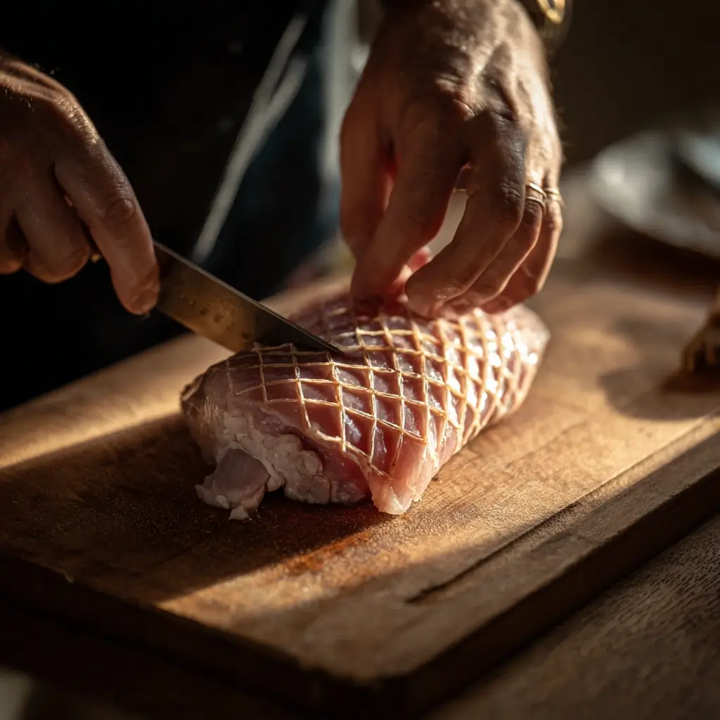entenbrust rezept haut rautenförmig einschneiden vorbereiten