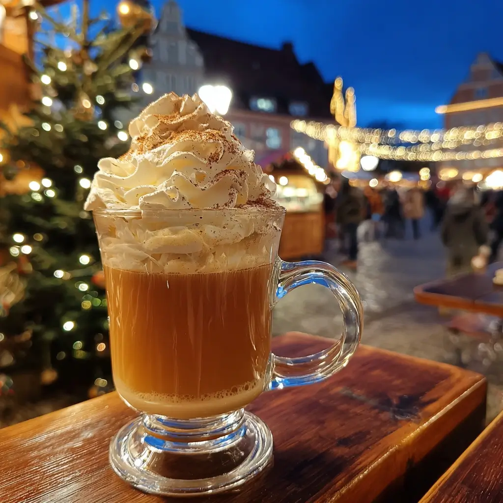 rezept eierpunsch warm und cremig in tasse mit zimtstange winterlich dekoriert
