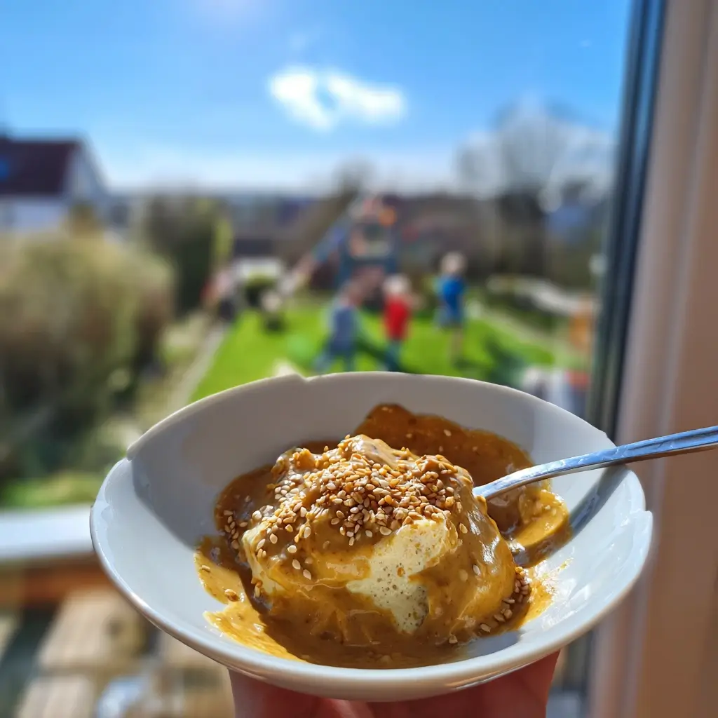 rezept erdnusssauce fertige cremige sauce mit glatter konsistenz