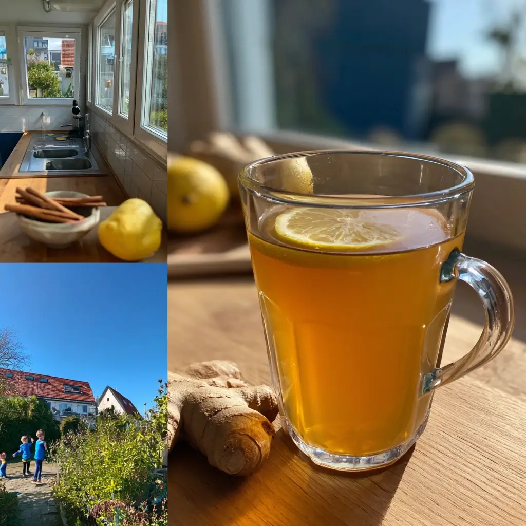 ingwer zimt rezept zum abnehmen heißes getränk mit ingwer und zimt im glas