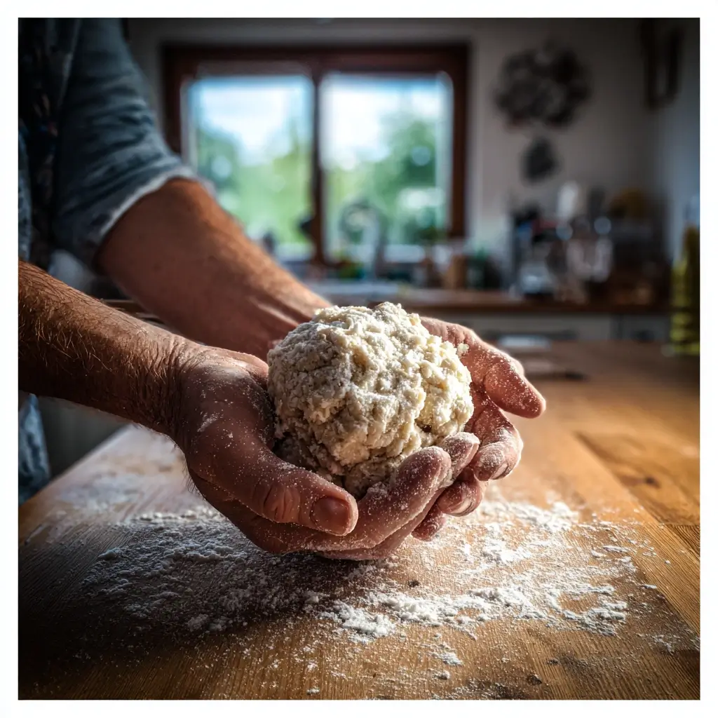rezepte mit semmelknödel knödel formen teig mit händen