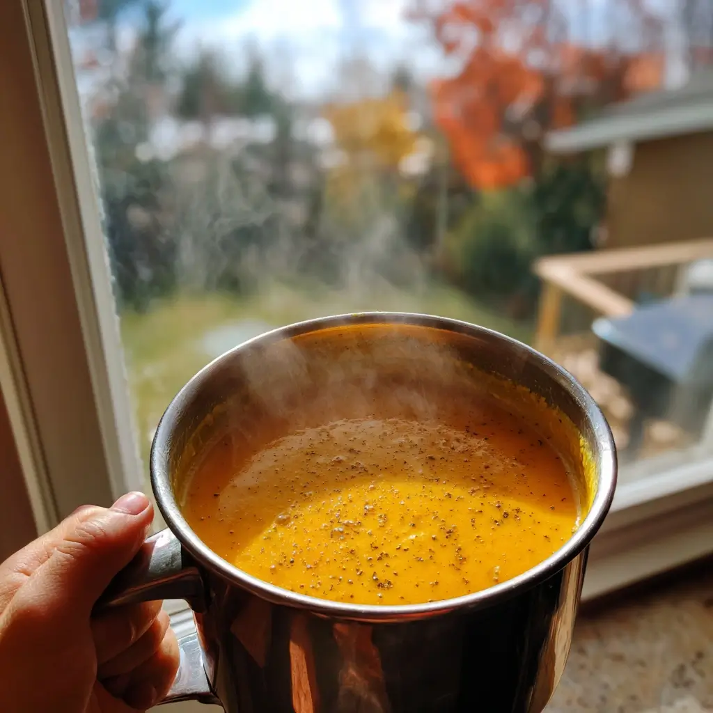 wetter essen kürbissuppe pürieren im topf