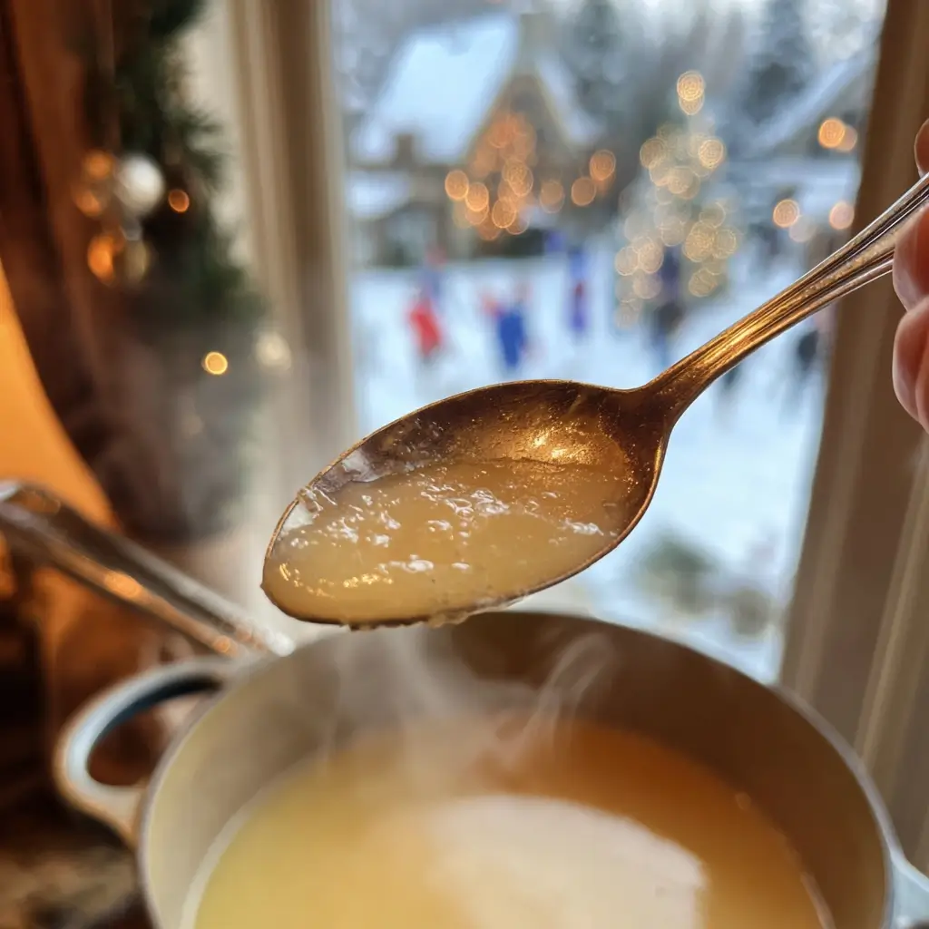 eierpunsch rezept cremige konsistenz auf löffel sichtbar
