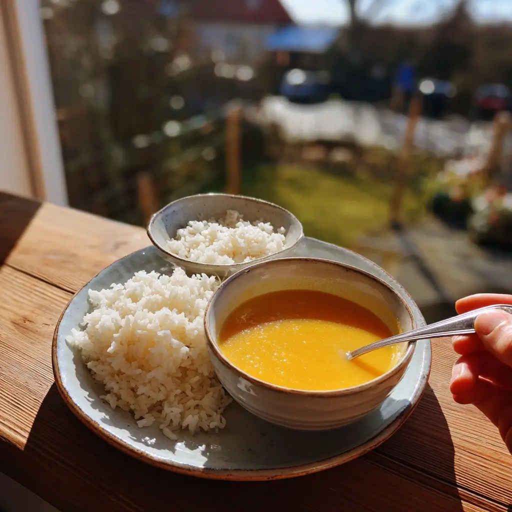 was essen bei durchfall karottensuppe mit reis schonkost mahlzeit