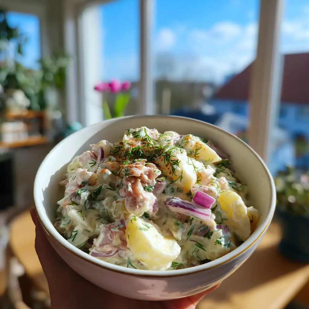 matjessalat rezepte norddeutscher matjessalat mit apfel zwiebel und dill frisch serviert