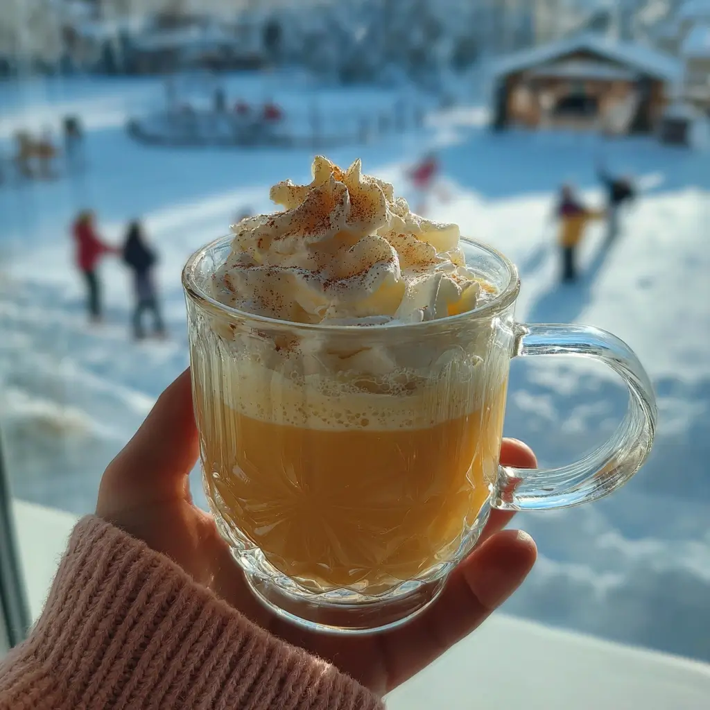 eierpunsch rezept serviert im glas mit sahne und zimt