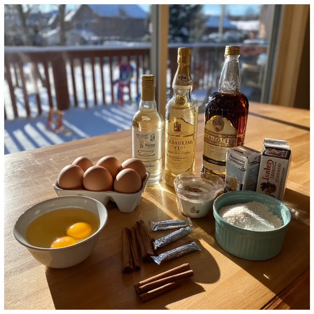 eierpunsch rezept zutaten mit ei zucker wein rum und sahne