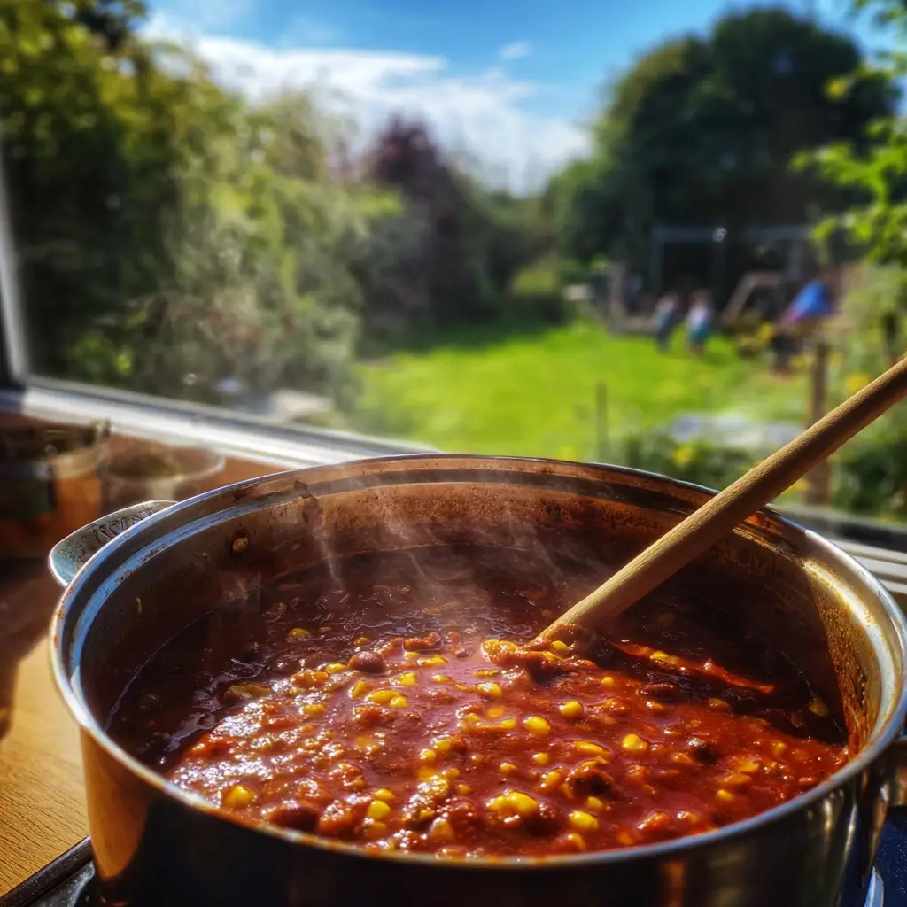 chili sin carne rezept köcheln im topf dicke würzige sauce