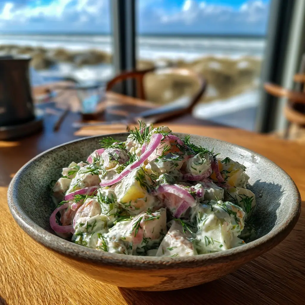 rezepte matjessalat norddeutsch traditionell cremig mit apfel und dill